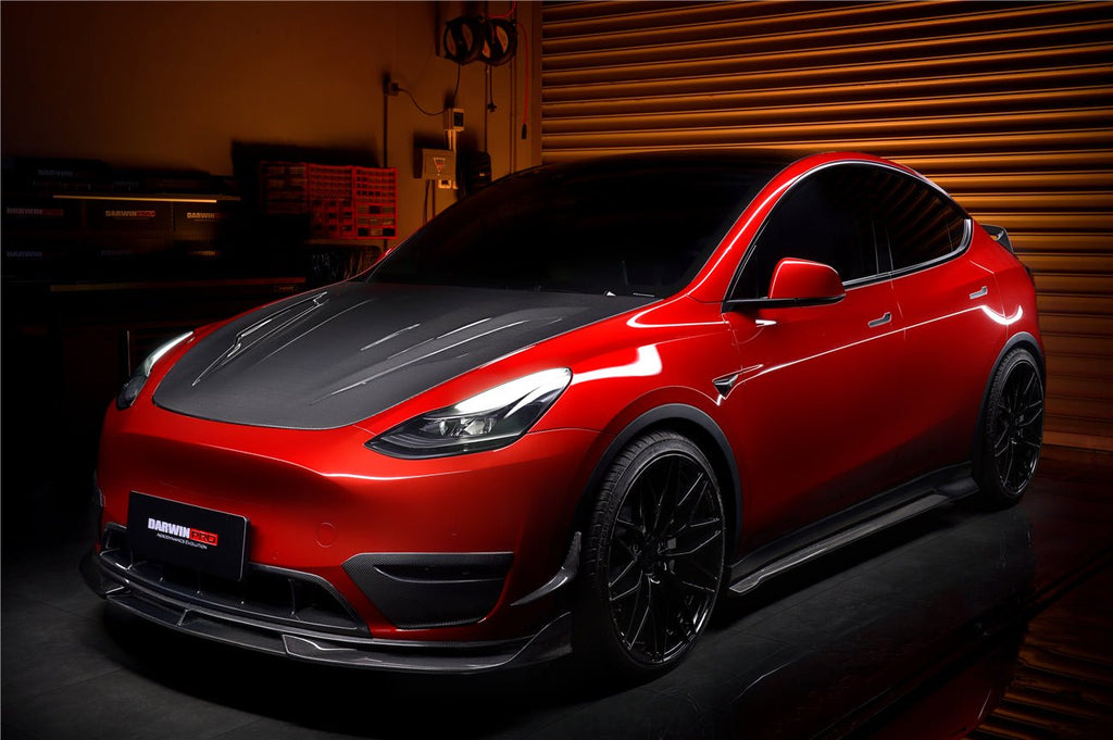 DARWINPRO - TESLA MODEL Y 2020+ IMP PERFORMANCE CARBON FIBER SIDE SKIRTS