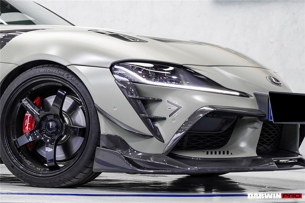 DARWINPRO - TOYOTA GR SUPRA (J29/DB) A90 A91 BKSS STYLE CARBON FIBRE FRONT CANARDS
