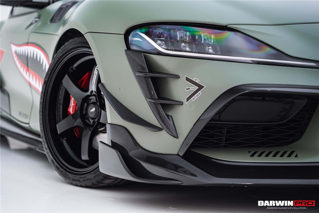 DARWINPRO - TOYOTA GR SUPRA (J29/DB) A90 A91 BKSS STYLE CARBON FIBRE FRONT CANARDS