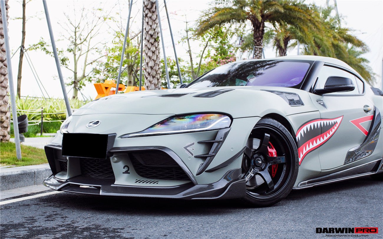 DARWINPRO - TOYOTA GR SUPRA (J29/DB) A90 A91 BKSS STYLE CARBON FIBRE FRONT CANARDS