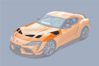 DARWINPRO - TOYOTA GR SUPRA  (J29/DB) A90 A91 BKSS STYLE CARBON FIBRE HOOD BONNET