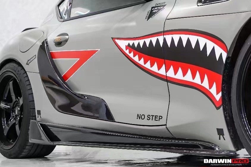 DARWINPRO - TOYOTA GR SUPRA  (J29/DB) A90 A91 BKSS STYLE CARBON FIBRE SIDE SKIRTS