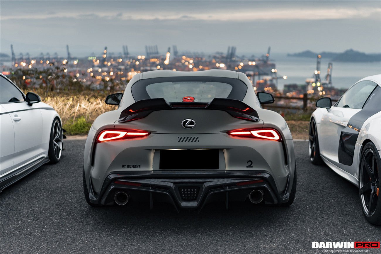 DARWINPRO - TOYOTA GR SUPRA (J29/DB) A90 A91 BKSS STYLE CARBON FIBRE TRUNK SPOILER WITH LED LIGHT