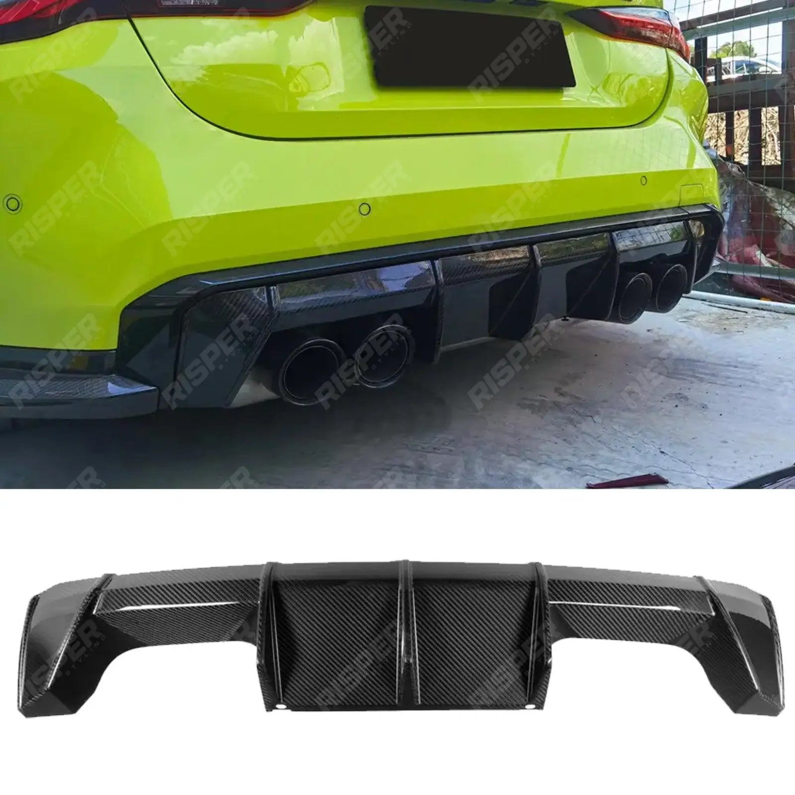 Diffuser For BMW M3 M4 G80 G82 G83 - Pre Preg Carbon Fibre Performance Style Rear