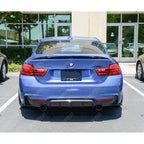 Dual Exit Rear Diffuser in Carbon Look For BMW 4 Series F32 F36 M Sport -