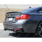 Dual Exit Rear Diffuser in Carbon Look For BMW 4 Series F32 F36 M Sport -