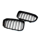 Double Slat Grille In Gloss Black For BMW 1 Series F20 2015-2019