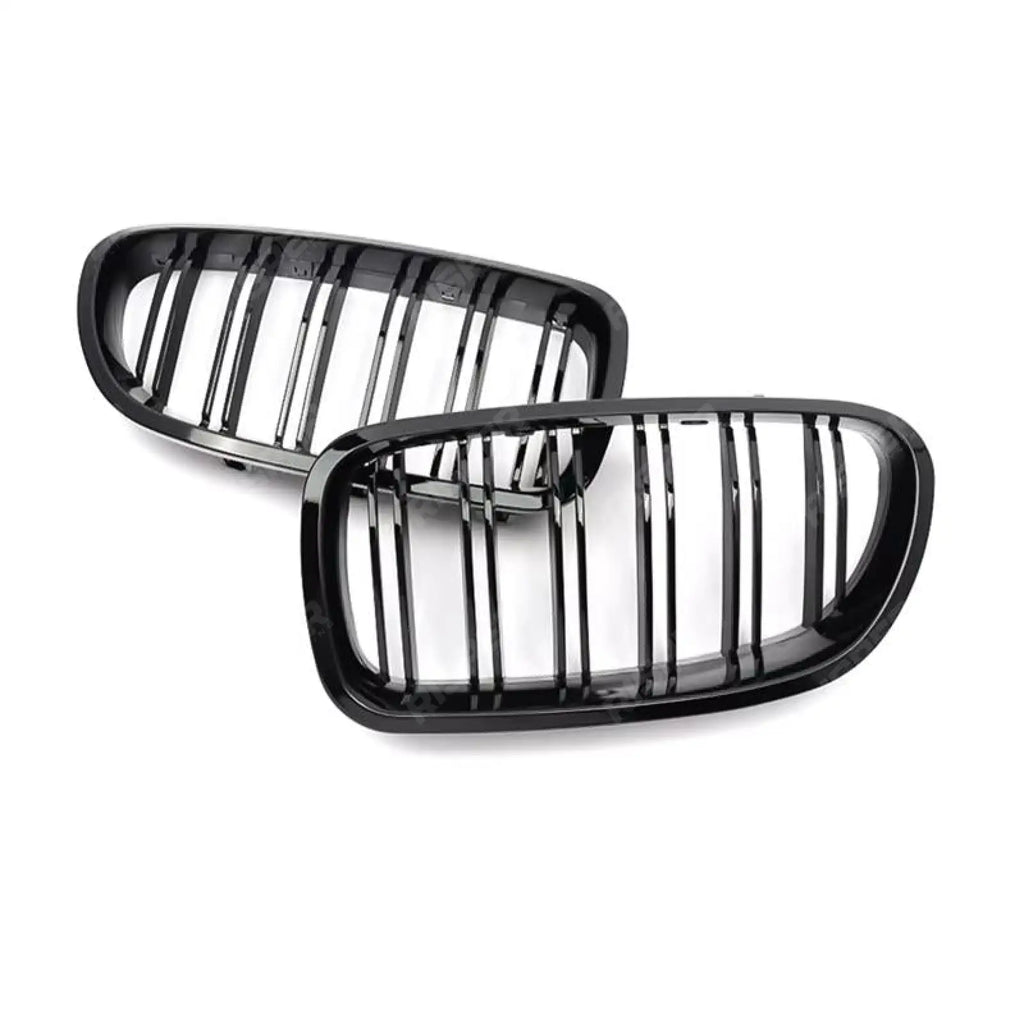 DUAL SLAT FRONT GRILL IN GLOSS BLACK For BMW 5 Series F10 2009-2017