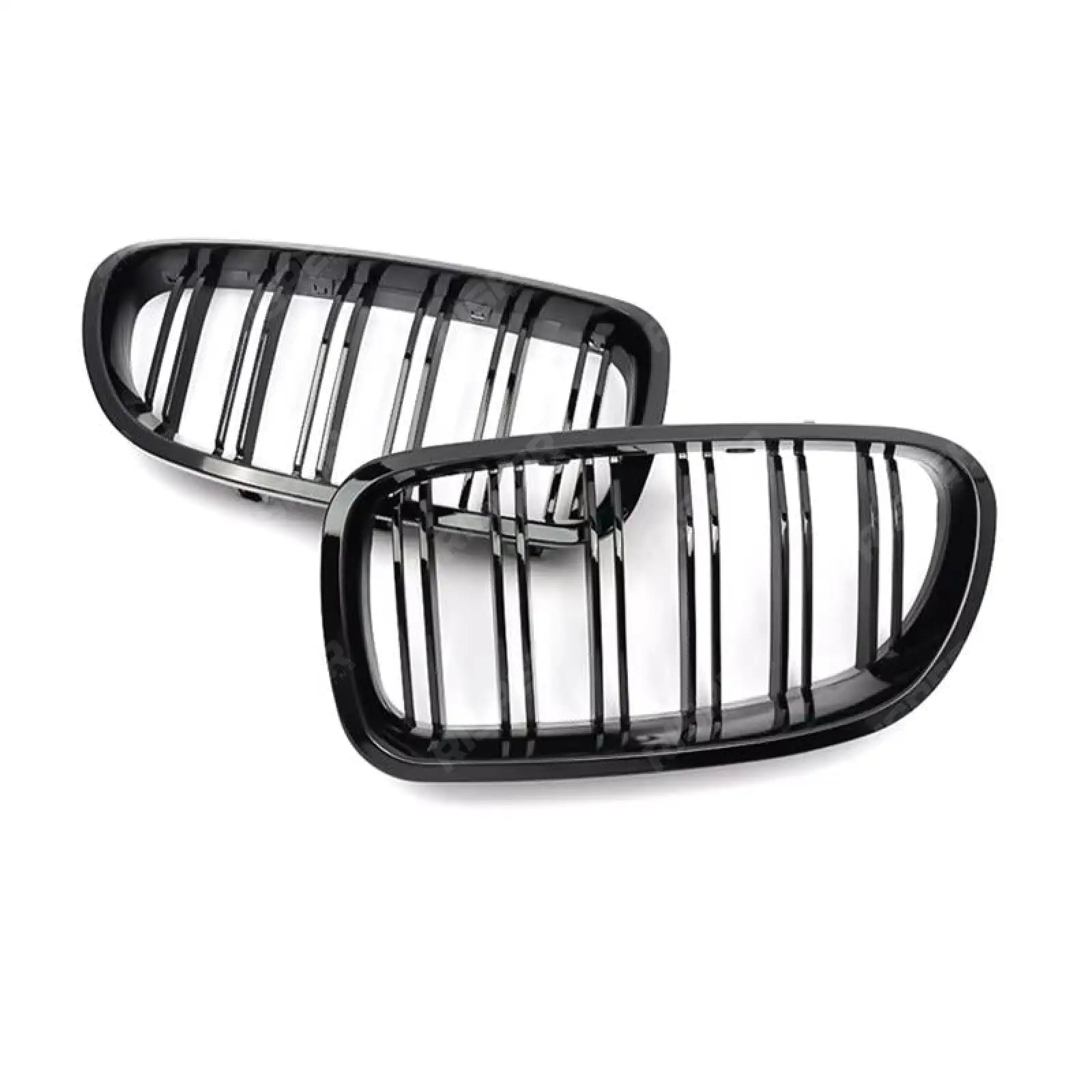 DUAL SLAT FRONT GRILL IN GLOSS BLACK For BMW 5 Series F10 2009-2017