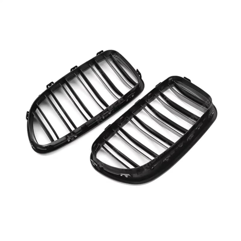DUAL SLAT FRONT GRILL IN GLOSS BLACK For BMW 5 Series F10 2009-2017