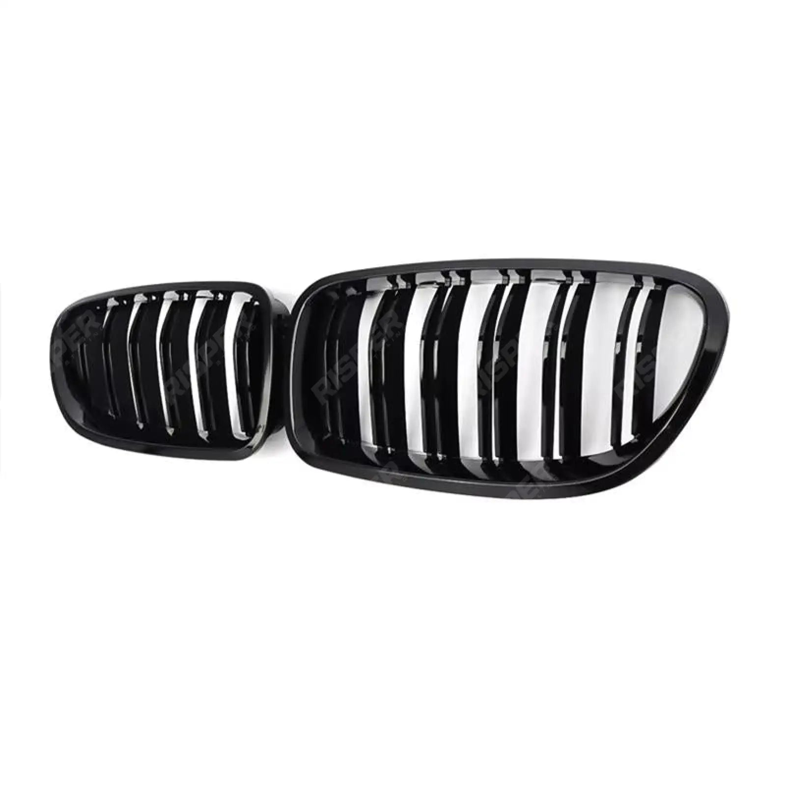 DUAL SLAT FRONT GRILL IN GLOSS BLACK For BMW 5 Series F10 2009-2017