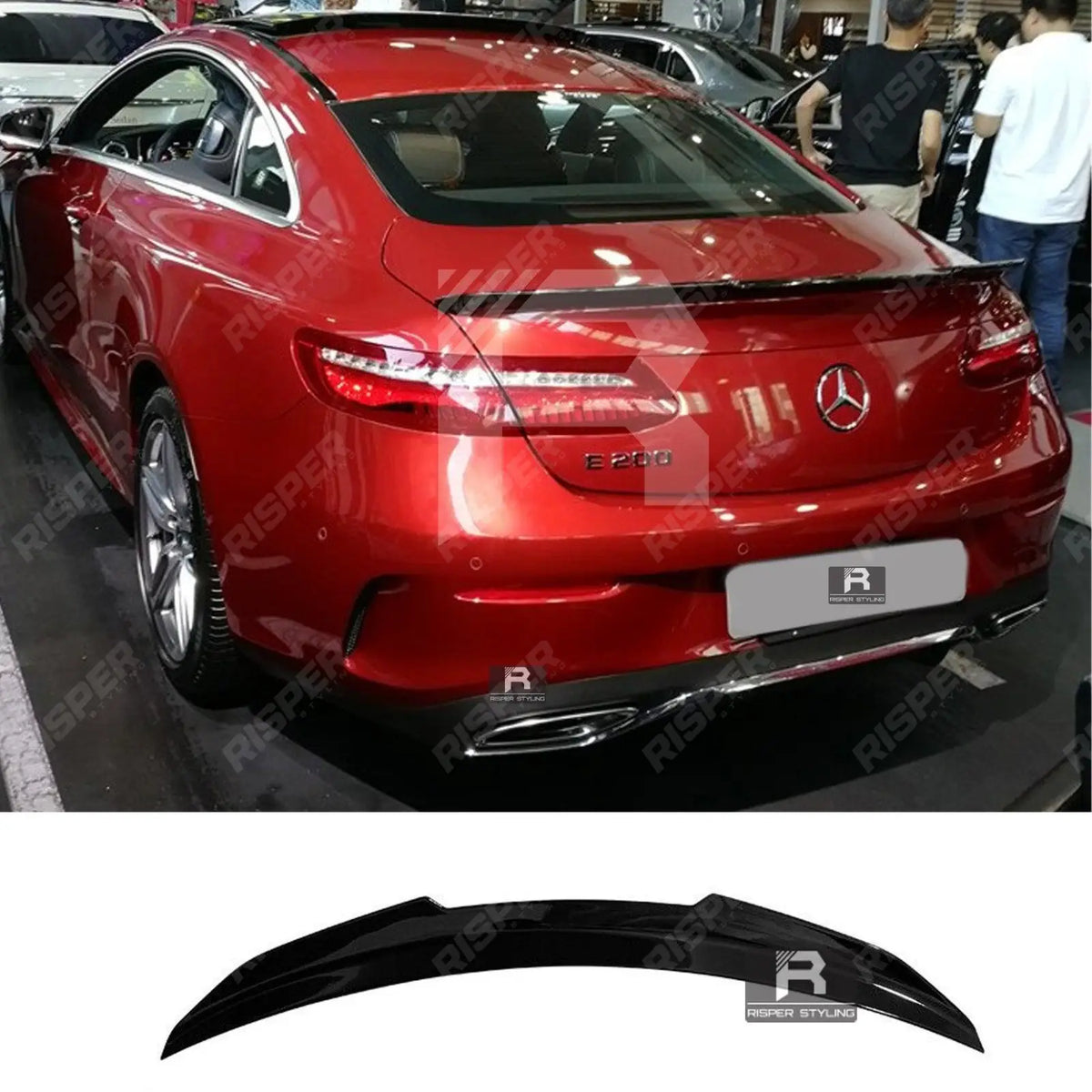 'E63 AMG Style' Rear Spoiler In Gloss Black For Mercedes E-Class Coupe C238 2016-2023