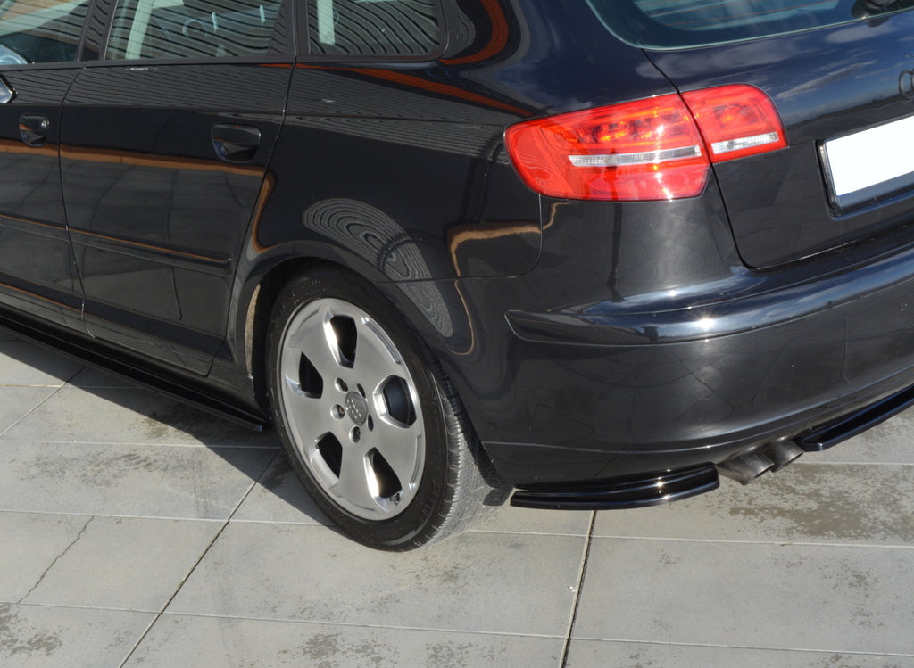 Rear Side Splitters Audi A3 Sportback 8P/ 8P Facelift - Carbon Look