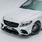 Facelift 'C63S Brabus Style' Front Splitter Lip Gloss Black For Mercedes C-Class W205 2019-2022