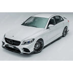 Facelift 'C63S Brabus Style' Front Splitter Lip Gloss Black For Mercedes C-Class W205 2019-2022