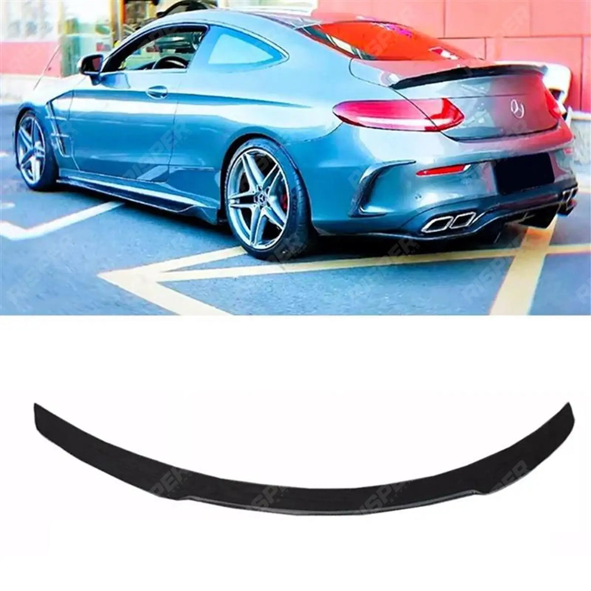 FD Style Spoiler In Gloss Black For Mercedes C-Class C205 Coupe - 2014-2019