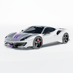 FERRARI 488 PISTA CARBON FIBRE SIDE SKIRTS - CT DESIGN