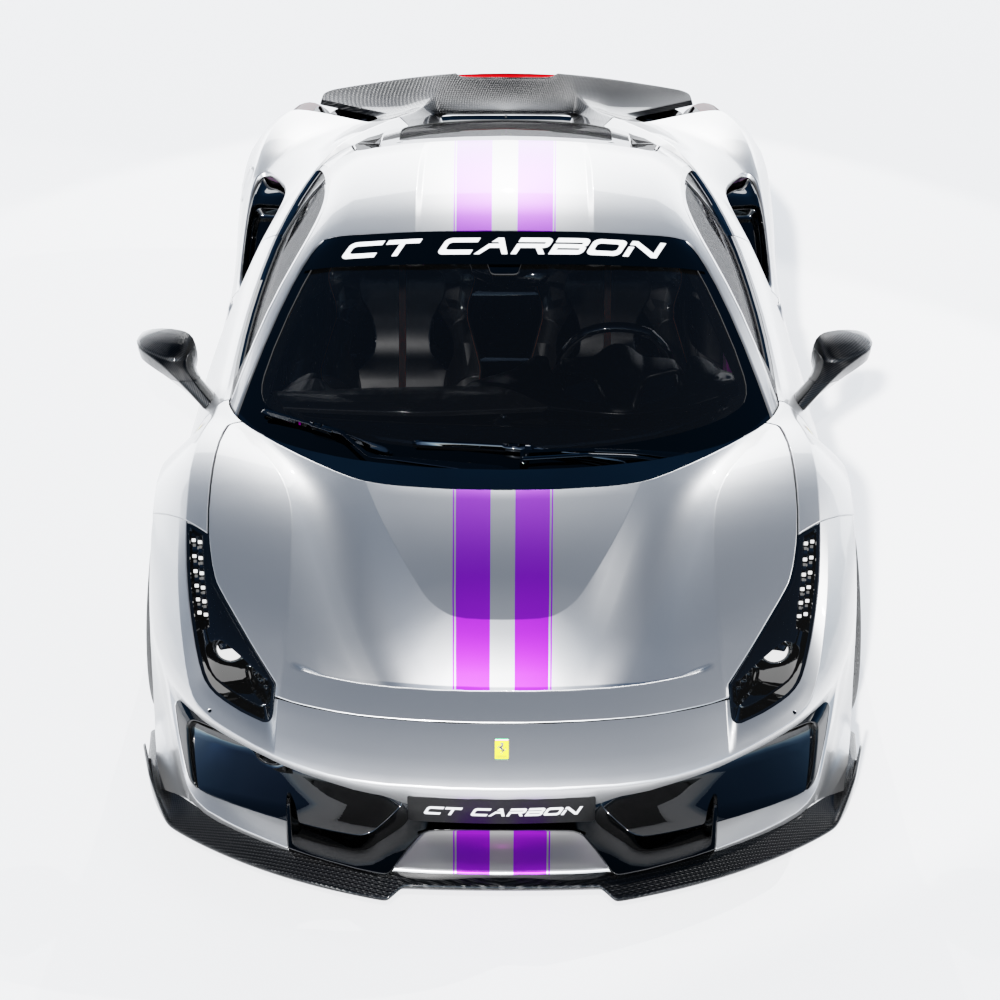 FERRARI 488 PISTA CARBON FIBRE SPOILER - CT DESIGN