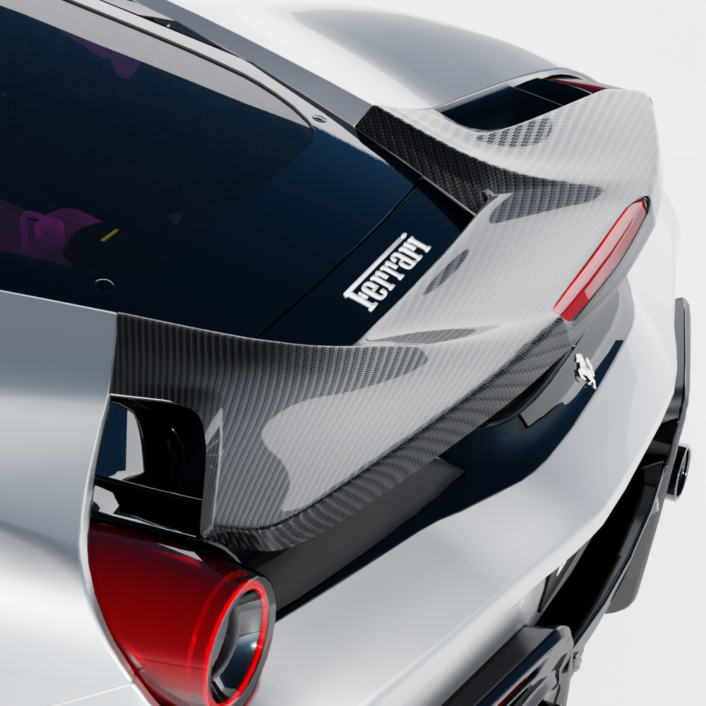 FERRARI 488 PISTA CARBON FIBRE SPOILER - CT DESIGN
