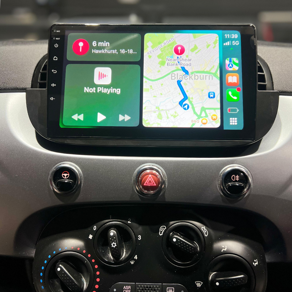 Fiat 500 Apple Carplay / Android Auto 9" Stereo Upgrade 2010-15