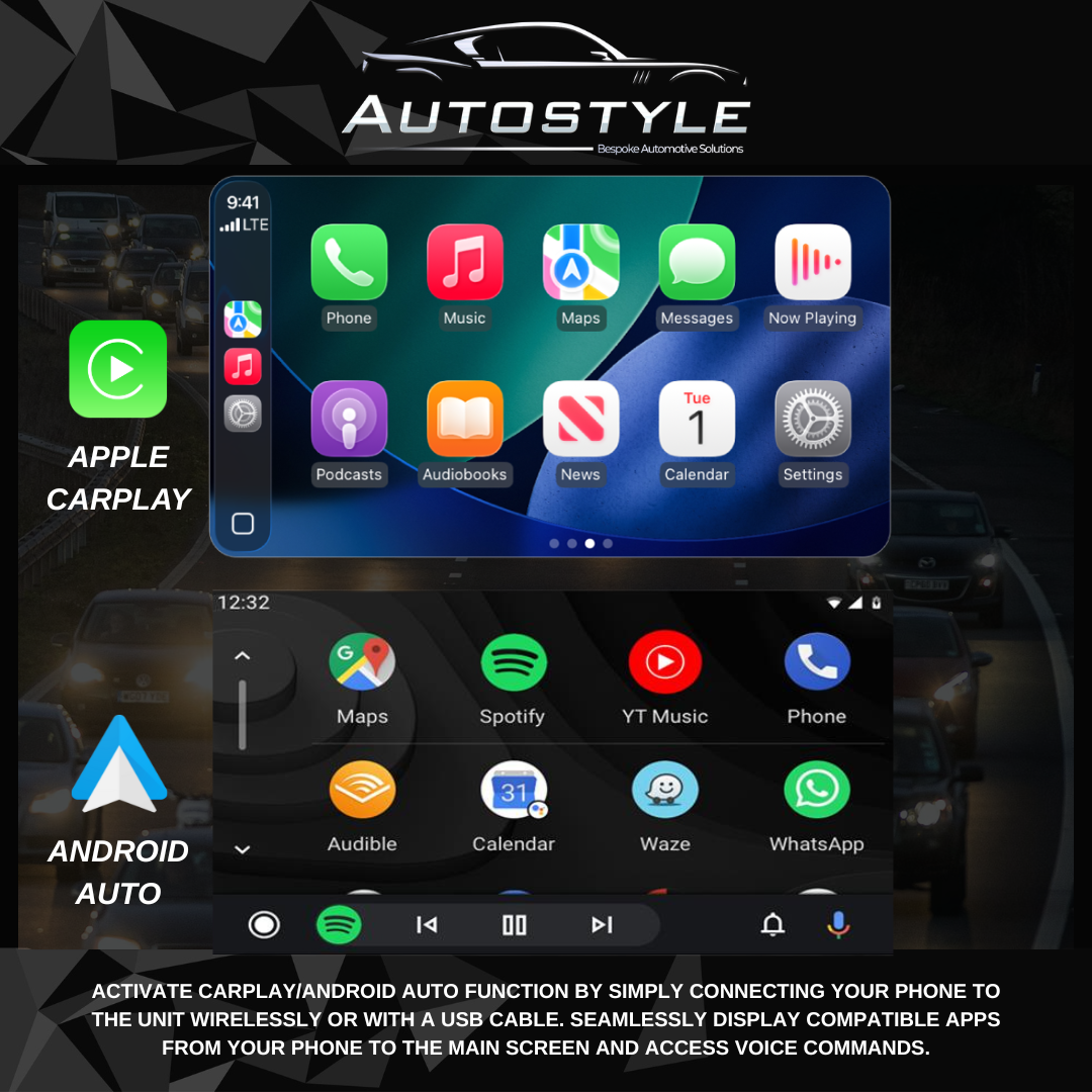 Mercedes-Benz A Class, B Class, Sprinter, Vito, Viano, Crafter Apple Carplay / Android Auto 9" Stereo Upgrade
