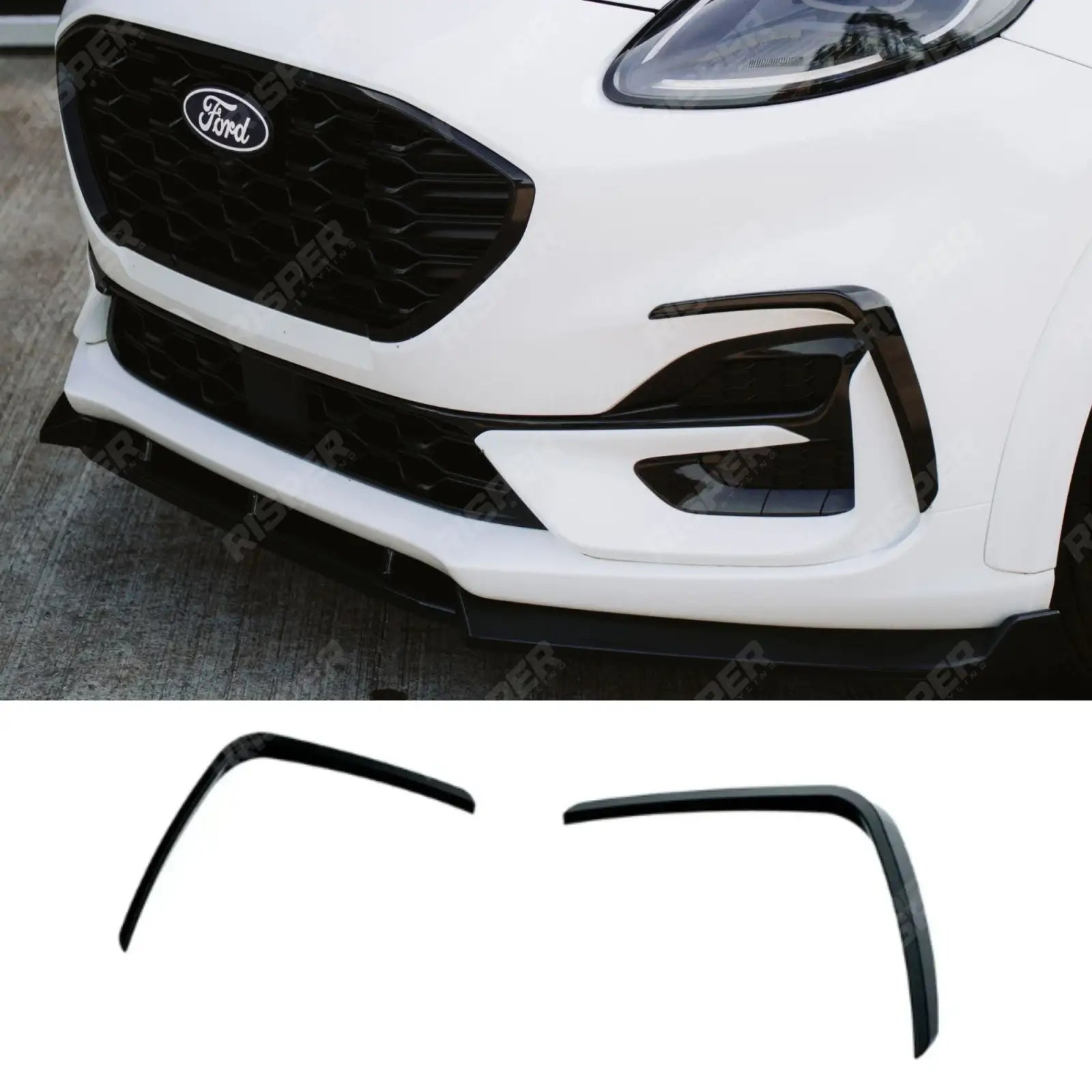 Ford Puma ST Line & ST Line X 2019+ Front Canards In Gloss Black