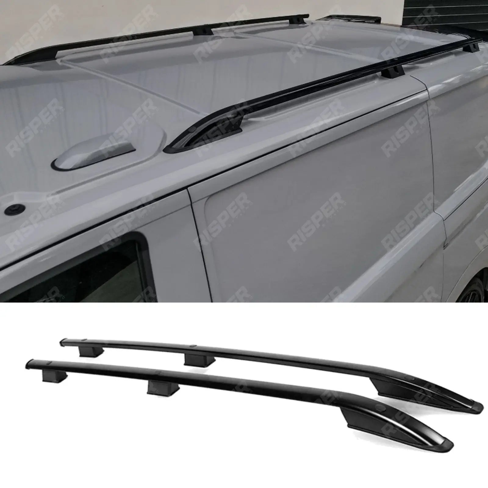 Ford Transit Custom 2024+ SWB Sport Style Roof Rails In Black