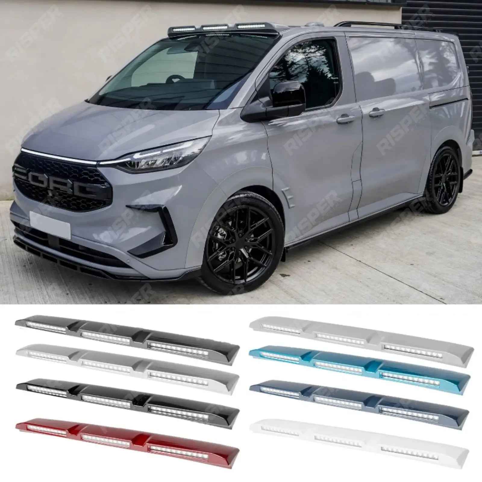 Ford Transit Custom MK2 2024 on Luminex Roof Light Pod With Amber Strobe Colour Coded