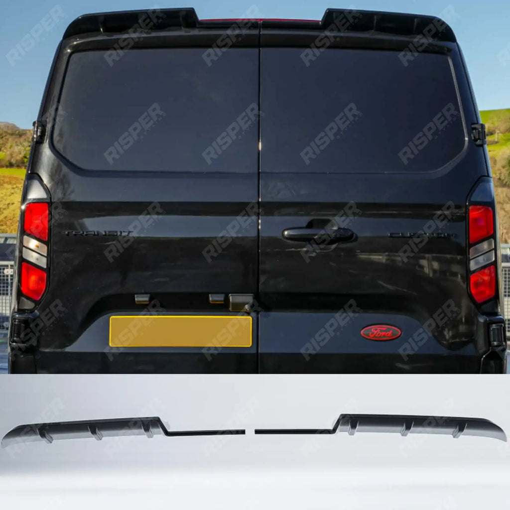 Ford Transit Custom MK2 2024 On V1 Rear Spoiler For Barn Door In Gloss Black