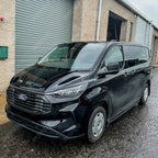 Trapezoid Side Bars In Gloss Black For Ford Transit Custom MK2 LWB 2024 On