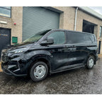 Trapezoid Side Bars In Gloss Black For Ford Transit Custom MK2 LWB 2024 On