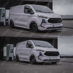 Ford Transit E Custom & PHEV MK2 2024 on Front Aero Canard Loops In Gloss Black