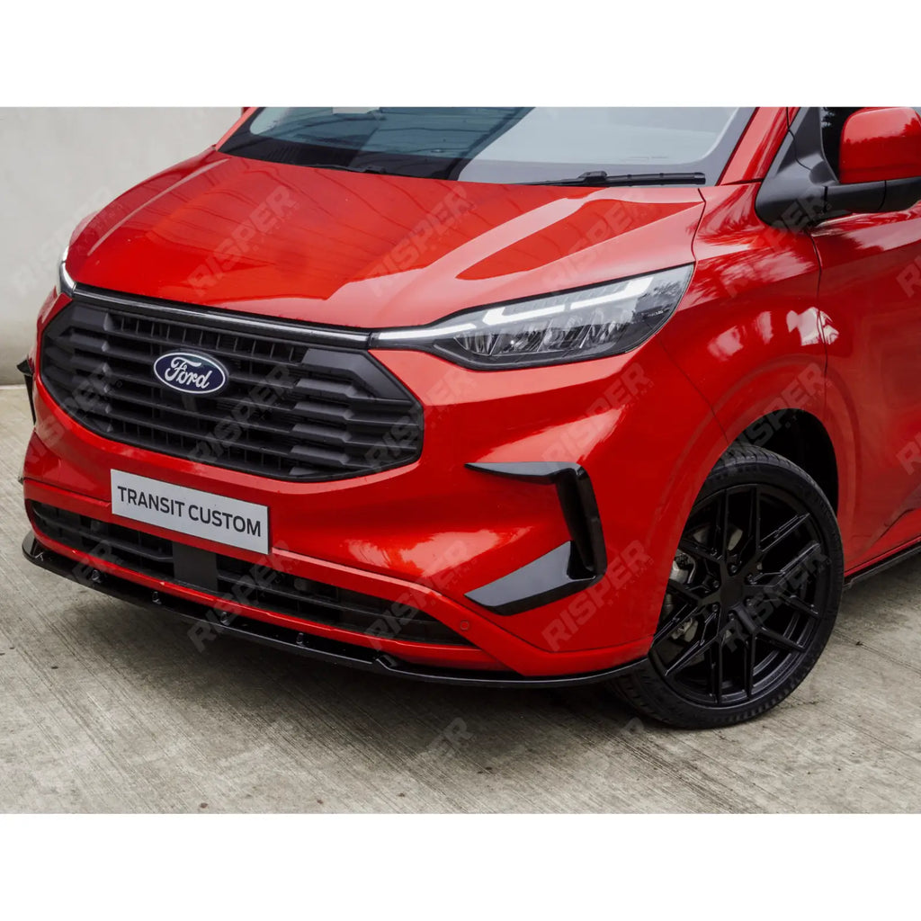 Front Aero Canard Loops In Gloss Black For Ford Transit Custom MK2 2024 On