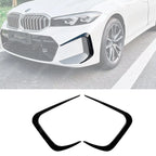 FRONT BUMPER CANARDS IN GLOSS BLACK For BMW 3 SERIES G20 (LCI) 2023+