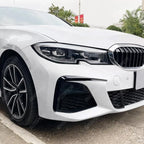 FRONT BUMPER CANARDS IN GLOSS BLACK For BMW 3 SERIES G20 (PRE LCI) 2019-2022