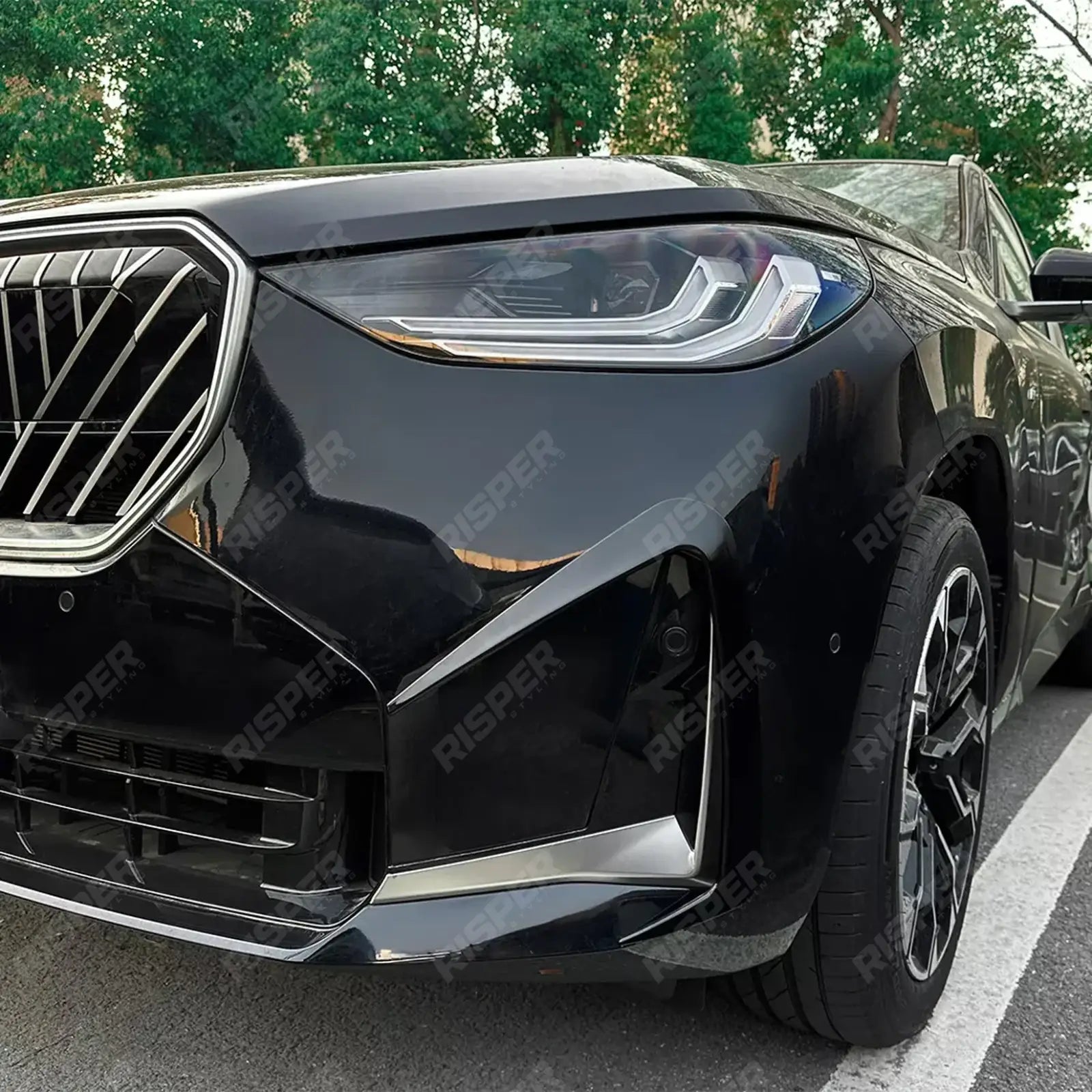 Front Bumper Canards In Gloss Black For BMW X3 G45 2025+ - M-Sport