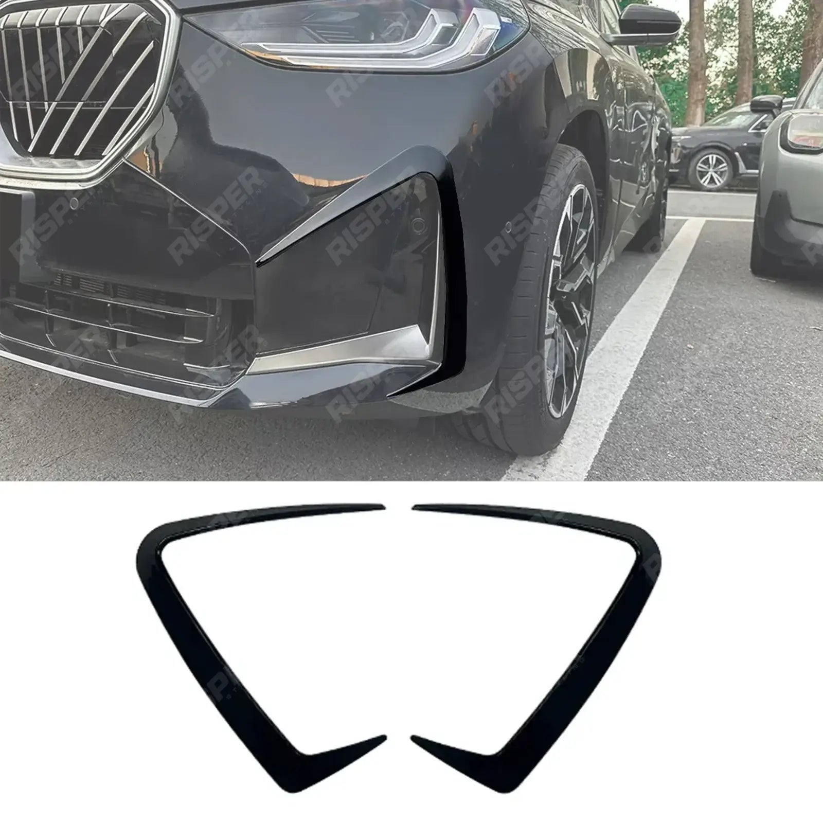 Front Bumper Canards In Gloss Black For BMW X3 G45 2025+ - M-Sport