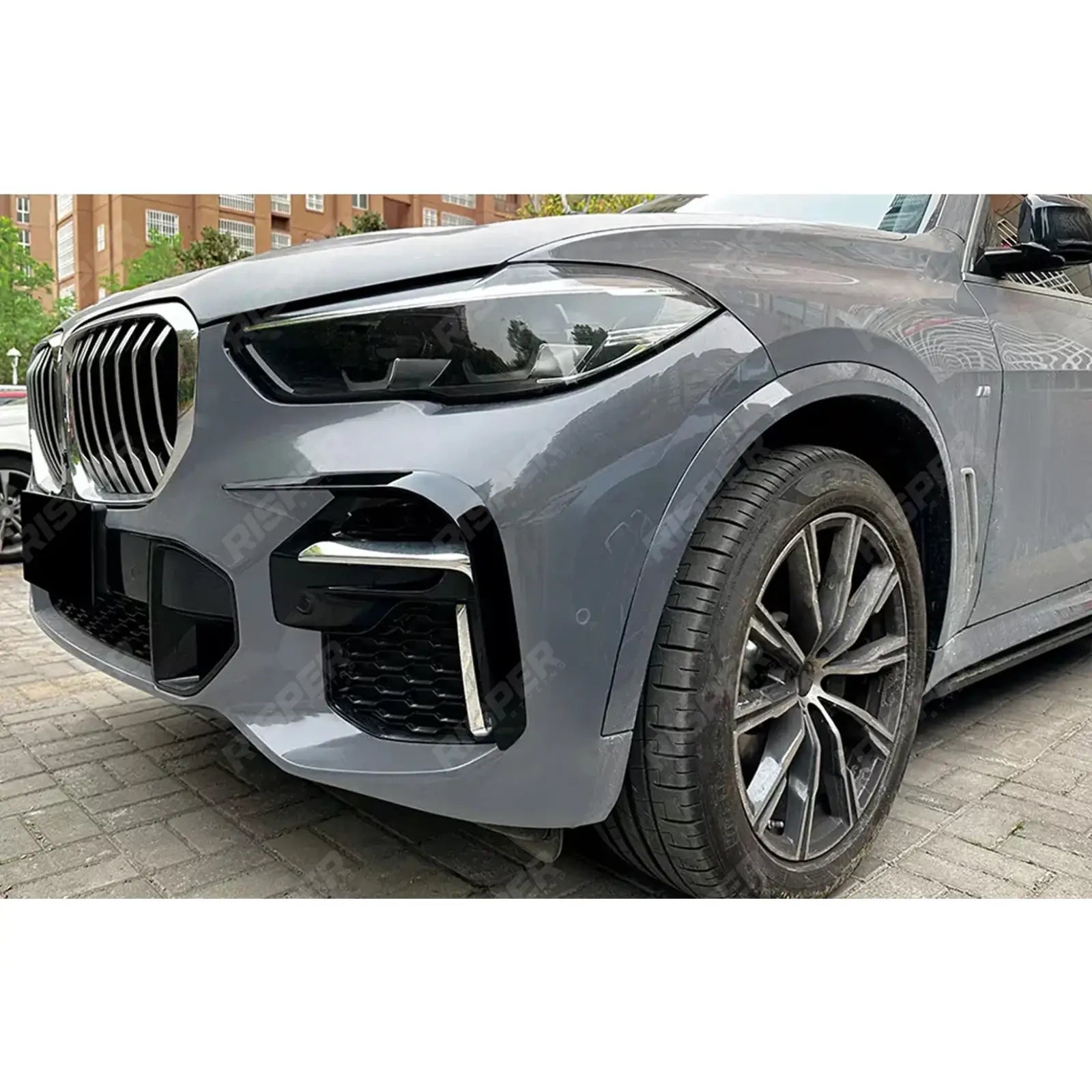 Front Bumper Canards In Gloss Black For BMW X5 G05 (PRE LCI) M Sport 2019-2022