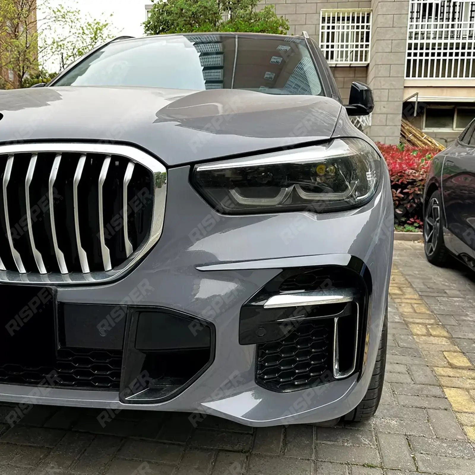 Front Bumper Canards In Gloss Black For BMW X5 G05 (PRE LCI) M Sport 2019-2022