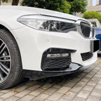 FRONT BUMPER CORNER SPLITTER IN GLOSS BLACK For BMW 5 SERIES G30 (PRE LCI) 2017-2020