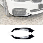 FRONT BUMPER CORNER SPLITTER IN GLOSS BLACK For BMW 5 SERIES G30 (PRE LCI) 2017-2020