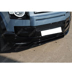 Front Bumper Splitter in Gloss Black For Land Rover Defender L663 90 / 110 / 130 2020 Onward