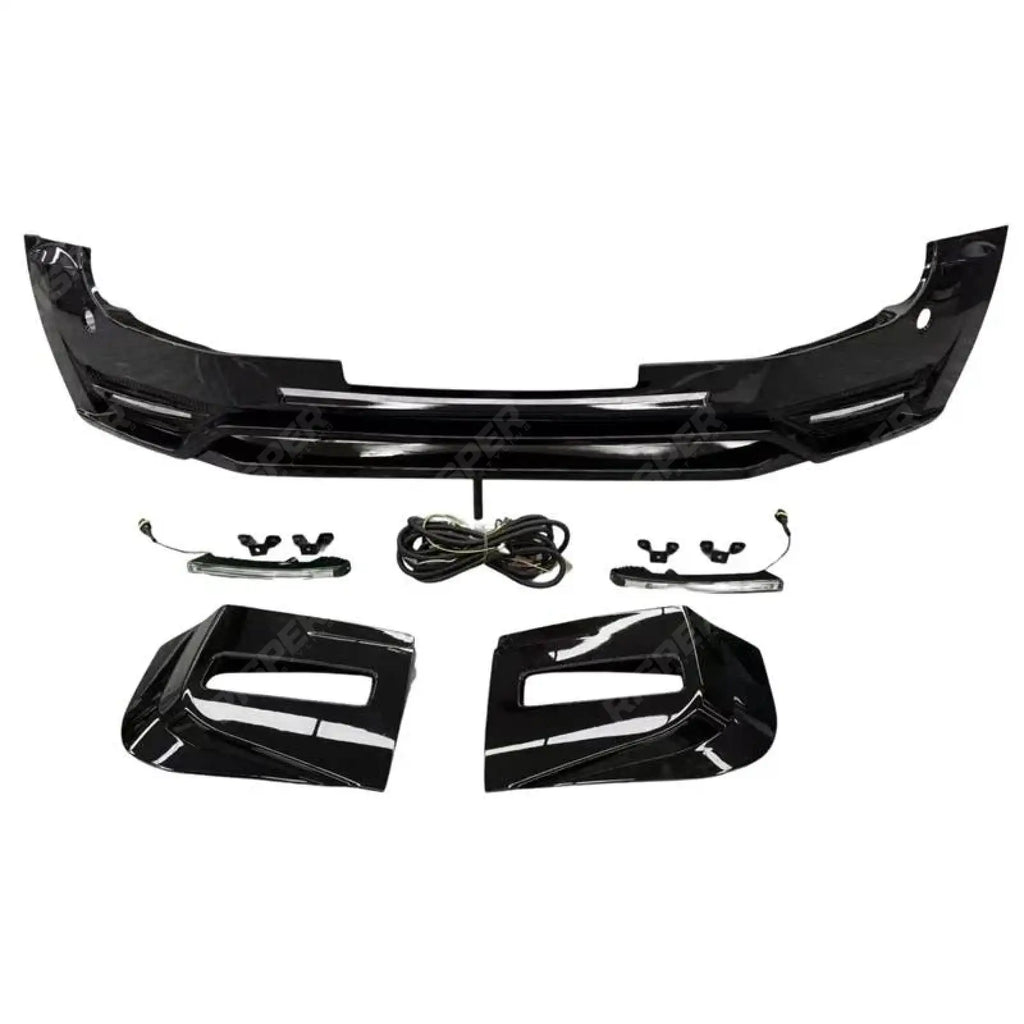 Front Bumper Splitter in Gloss Black For Land Rover Defender L663 90 / 110 / 130 2020 Onward