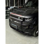Front Bumper Splitter in Gloss Black For Land Rover Defender L663 90 / 110 / 130 2020 Onward