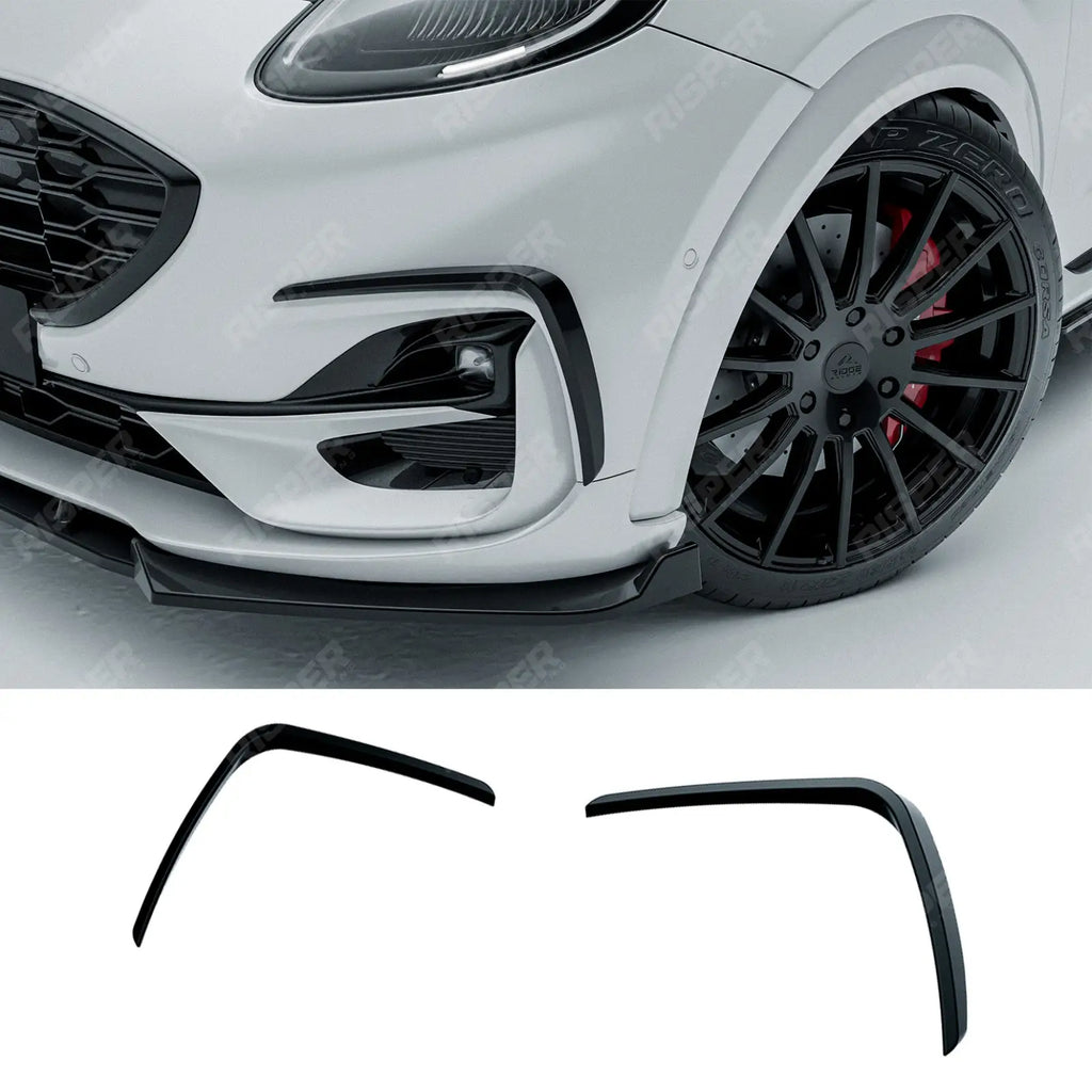 Front Canards In Gloss Black For Ford Puma ST Line & ST Line X 2019+