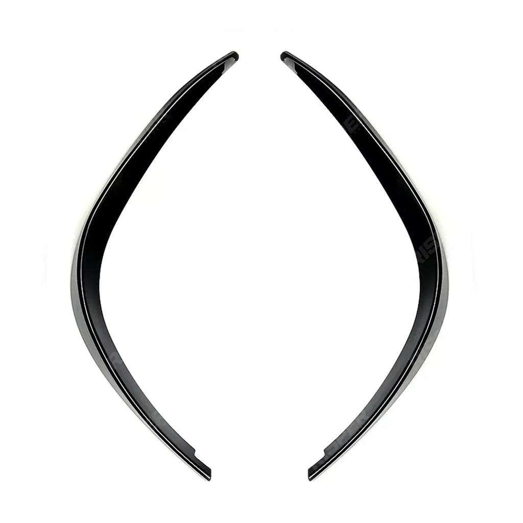 FRONT CANARDS IN GLOSS BLACK For MERCEDES A CLASS AMG LINE 2018-2024 SEDAN / HATCHBACK