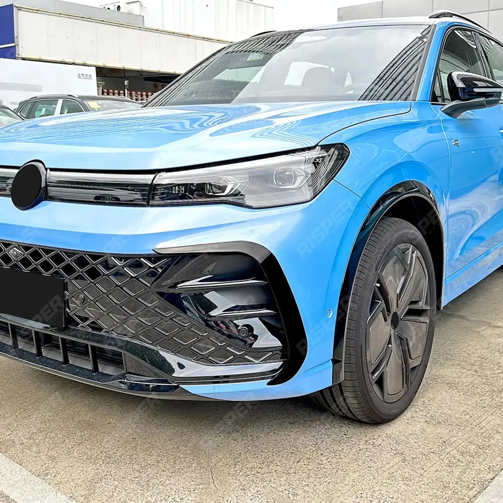 Front Canards In Gloss Black For Volkswagen Tiguan MK3 2024+ R Line