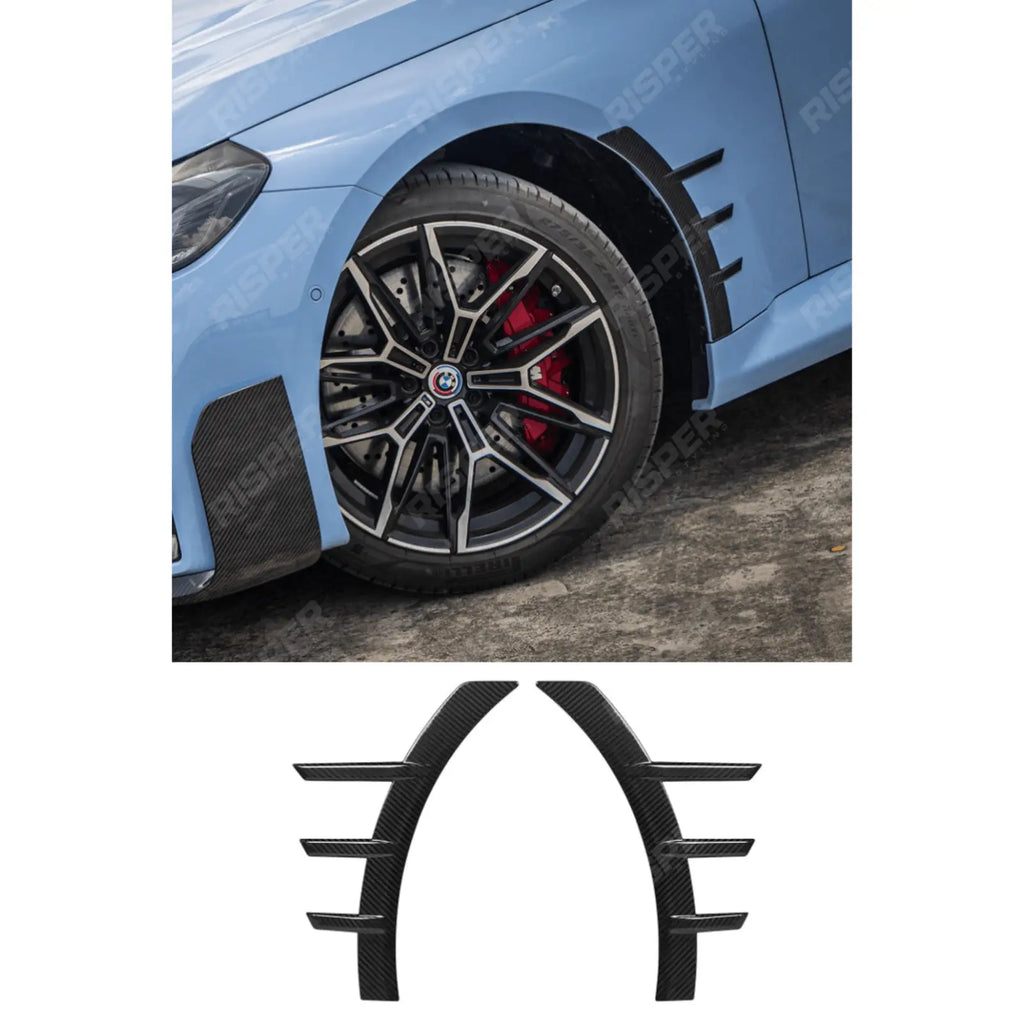 Pre Preg Carbon Fibre Front Fender Trims For BMW M2 G87