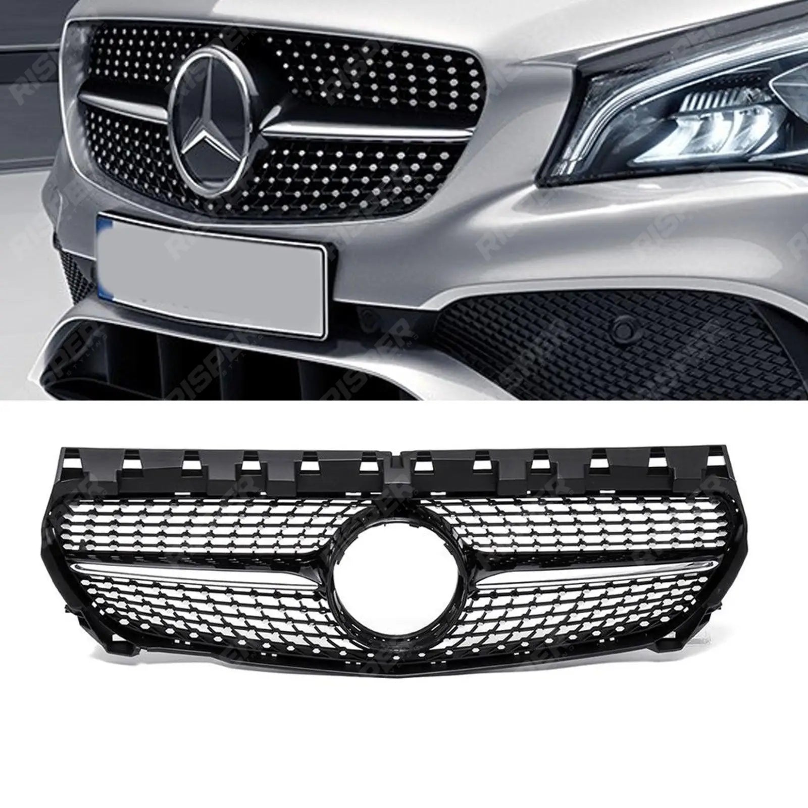Front Grill Diamond Style For Mercedes CLA W117 2013-2015