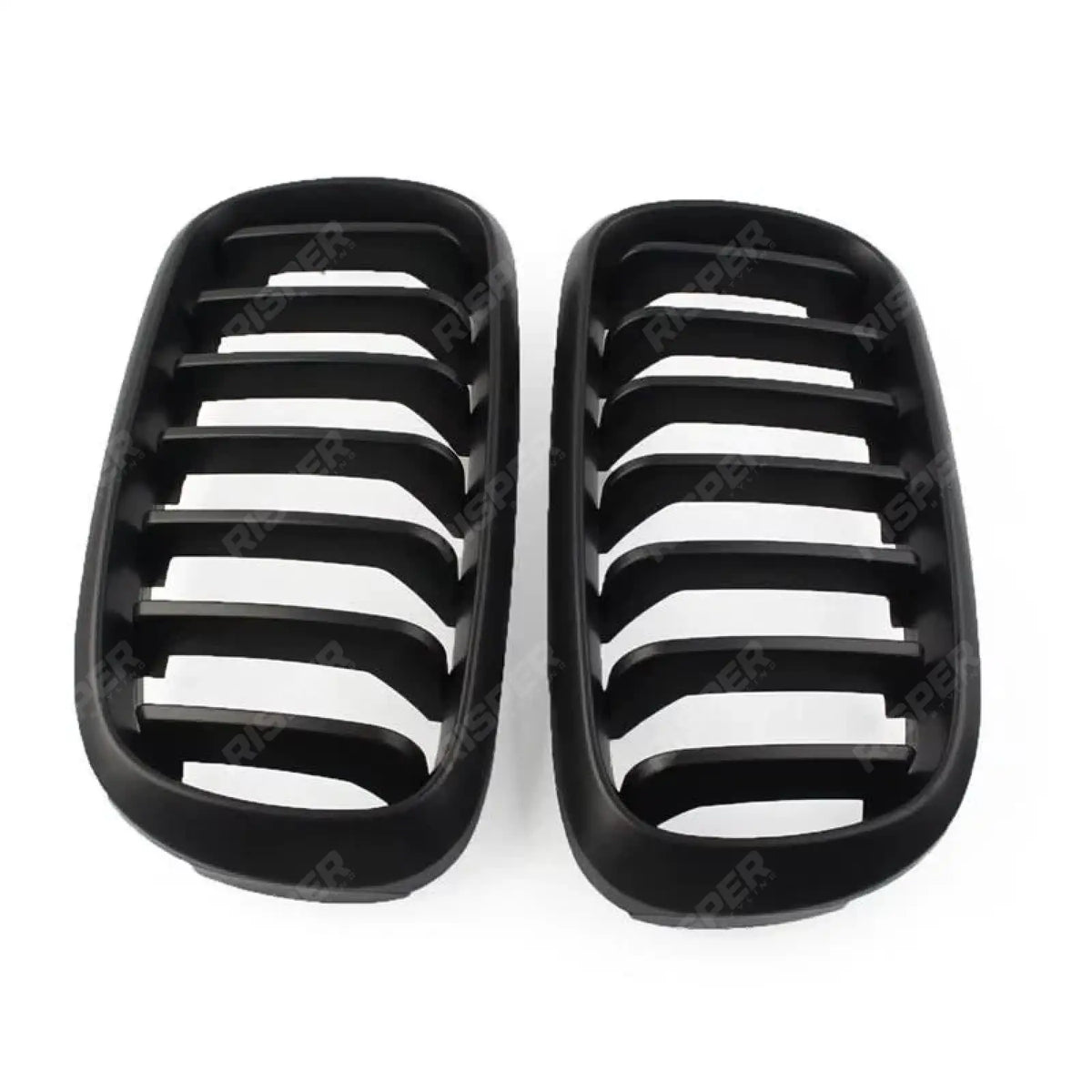 Front Grill Solid Slat In Matte Black For Bmw X5 F15 2013-2018